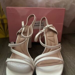 Chic White Strappy Heels for Women